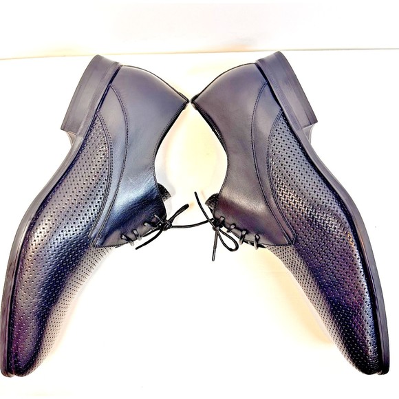 AQUATALIA MEN\'S AARON WOVEN/SMOOTH BLACK LEATHER DRESS OXFORDS SZ 11.5M US NIB main image 13